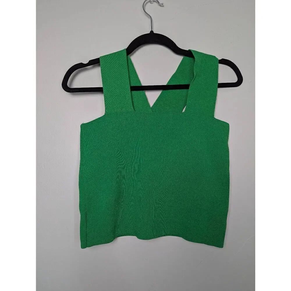 House of Harlow 1960 x Revolve green knit crop top Small